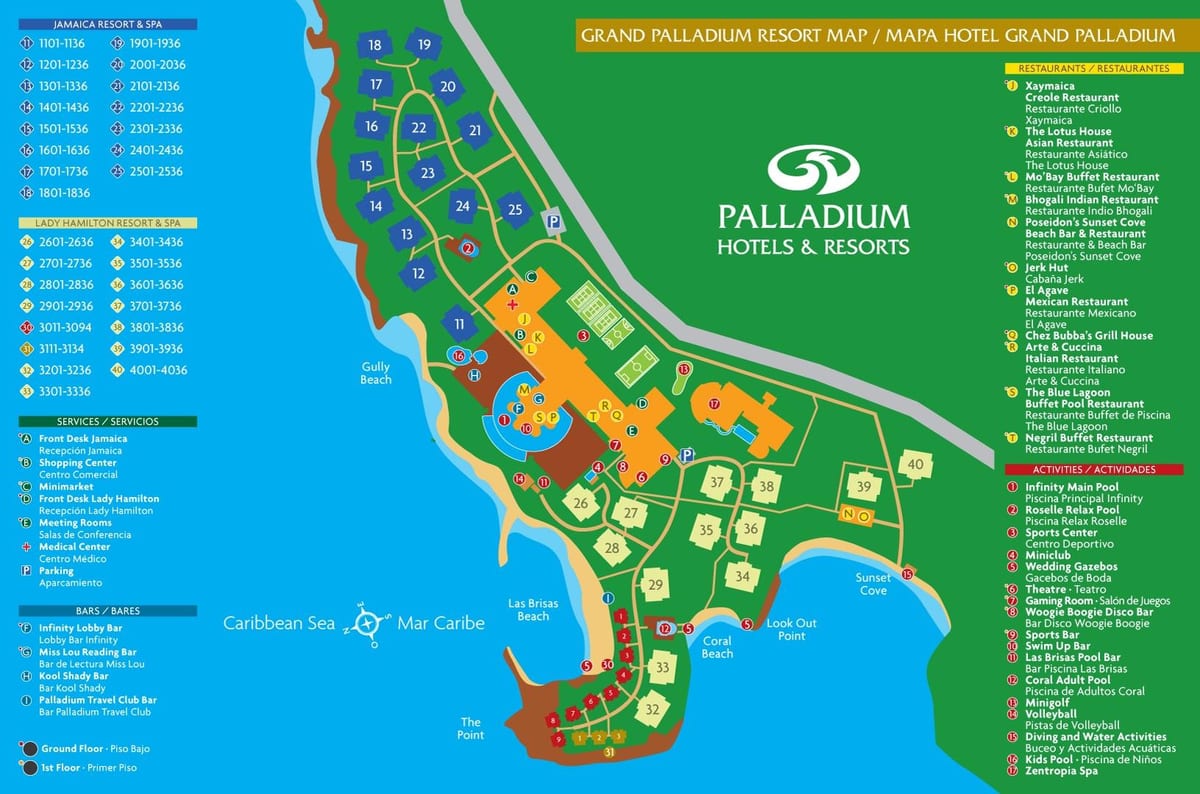 نقشه بزرگ به پالادیوم (palladium) جامائیکا توچال