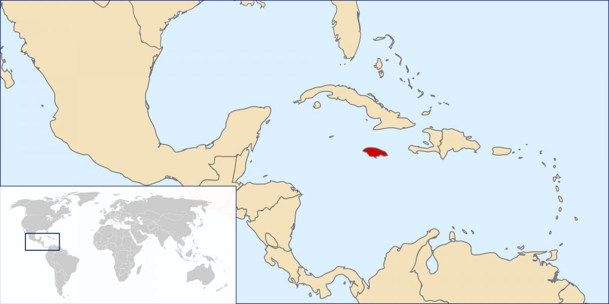 جامائیکا نقشه در جهان