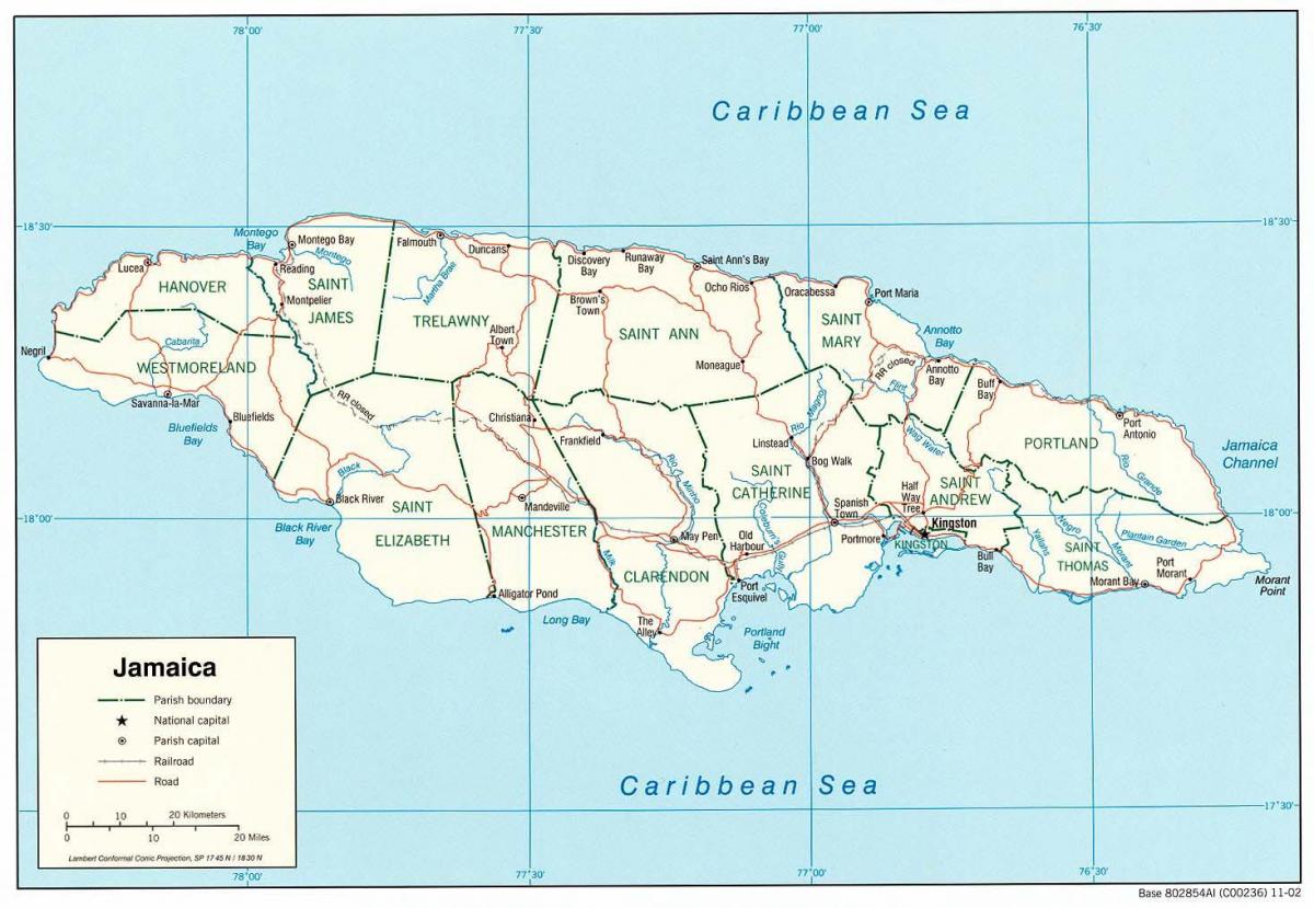 جامائیکا نقشه
