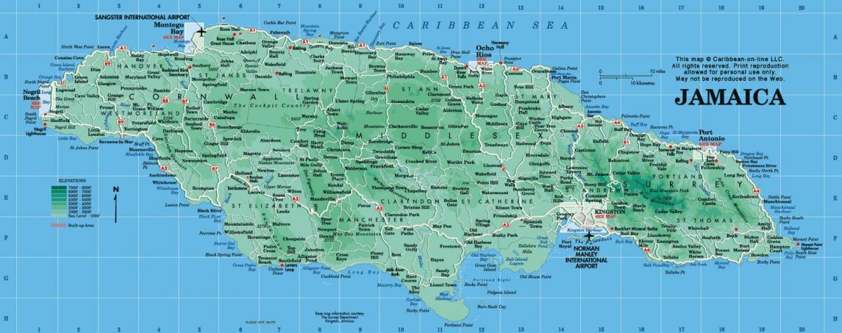نقشه از خلیج فراری جامائیکا