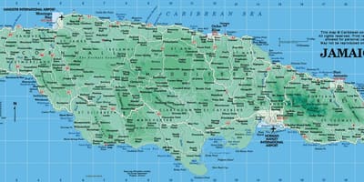 نقشه جغرافیایی جامائیکا