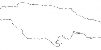 نقشه خالی از جامائیکا با مرزهای